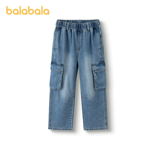 【商场同款】巴拉巴拉童装儿童裤子男童长裤2025秋新款牛仔直筒裤 商品图4