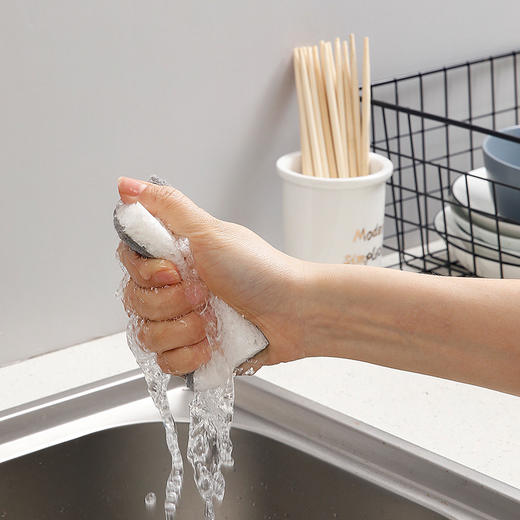 【批发】美丽雅 木桨海绵复合百洁刷4片入 商品图7