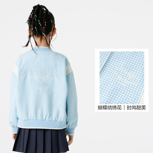 巴拉巴拉女童棒球服小香风外套秋季款宽松上衣时尚洋气蝴蝶结绣花 商品图3