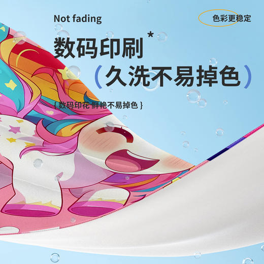 【速干连帽儿童浴巾】双面绒打扣可穿式游泳大童浴袍印花斗篷浴巾 商品图3