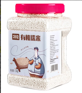 北纯有机糯米1.5kg（瓶装）