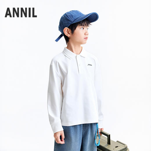 【实体店同款】男童翻领长袖针织衫秋季新款安奈儿童装AB531272 商品图2