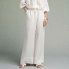 【林栖设计小店】【植物染】亚麻阔腿裤手工钉珠2025秋季新款百搭裤子女F1953225 商品缩略图0