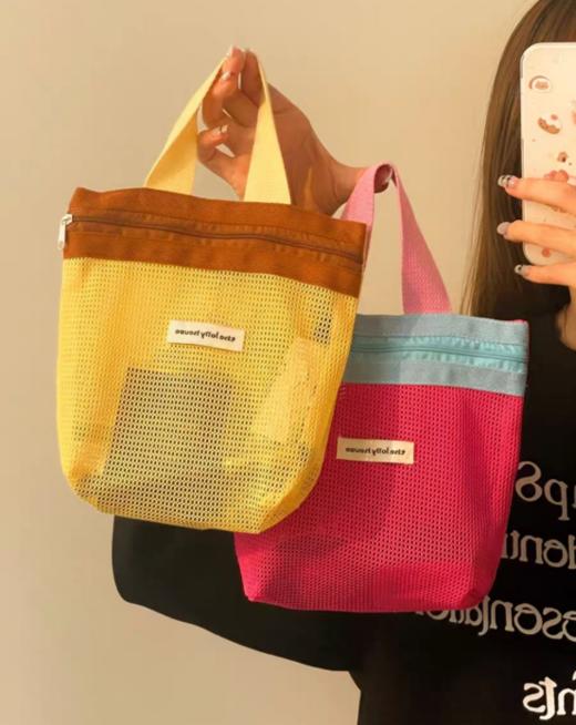 💕夏日多巴胺，从一个手提袋开始🔜一只超级全能的收纳包👝【多巴胺网纱手提袋】我真的无法拒绝❗高颜值在线🆘 商品图2