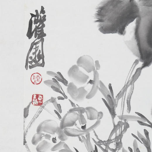 陈太一《牵牛花》国画原作33CM*33CM 手绘宣纸花鸟作品 商品图2