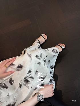 印花——桑蚕丝连衣裙