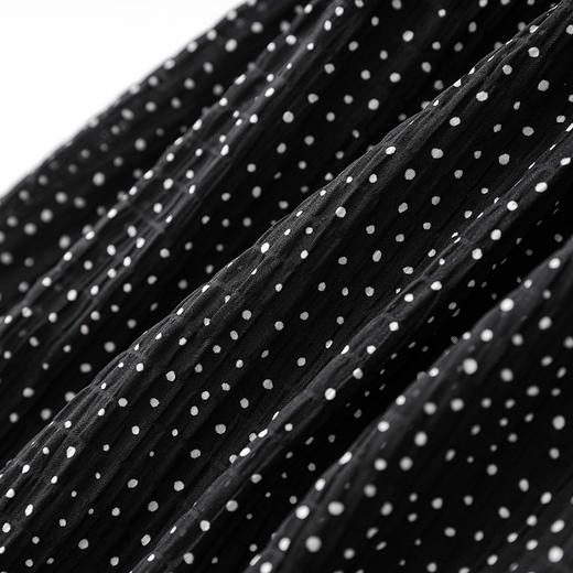 「高货wl」全新升级【铂金会员349/天猫469/差价120】(00646)洛诗琳法式V领波点连衣裙2025夏季荷叶袖收腰复古长裙女 商品图3