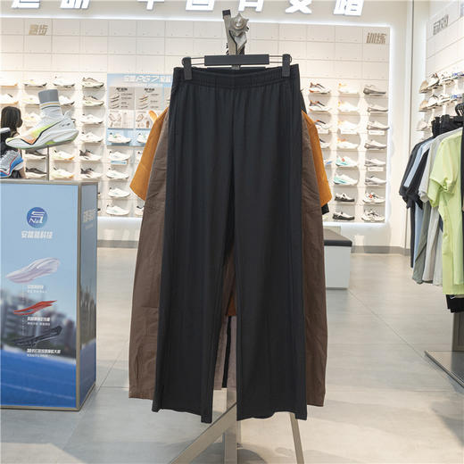 安踏灵动裤防晒冰丝裤女2025开叉阔腿运动长裤直筒裤162537307 商品图0