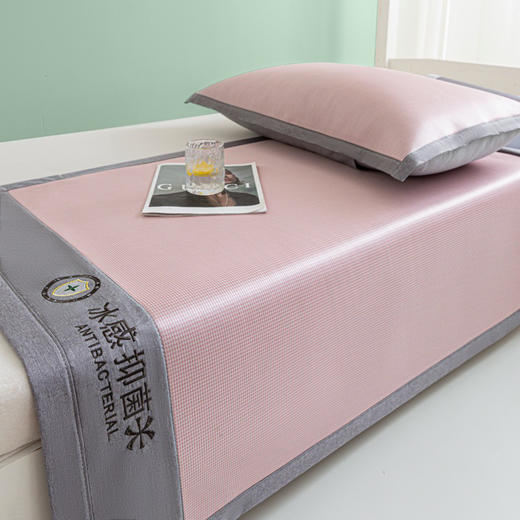 开学季 送枕套！冰感抗菌凉席宿舍冰丝席 凉感纤维与纳米冰丝黄金配比 凉爽触感 抑菌更健康 3D透气蜂窝层不闷热 商品图4
