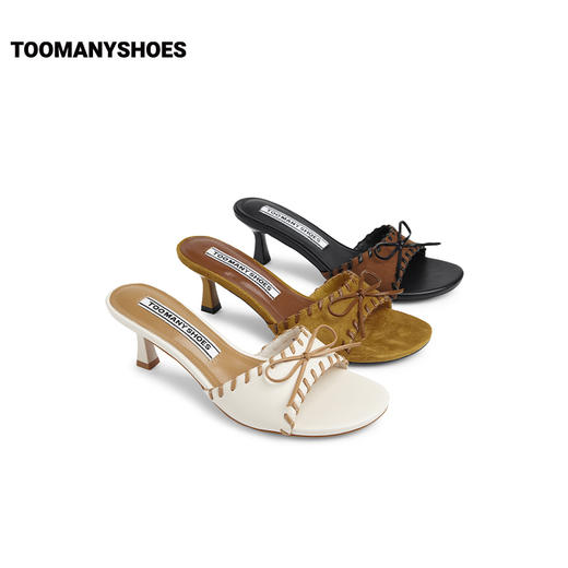 Toomanyshoes拖鞋2025新款Julia法式优雅酒杯跟高跟凉拖女夏外穿 商品图0