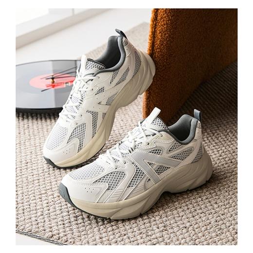 【399任选2件】安踏银河丨复古网面透气休闲鞋男鞋夏季灰色百搭运动鞋112538896 商品图1