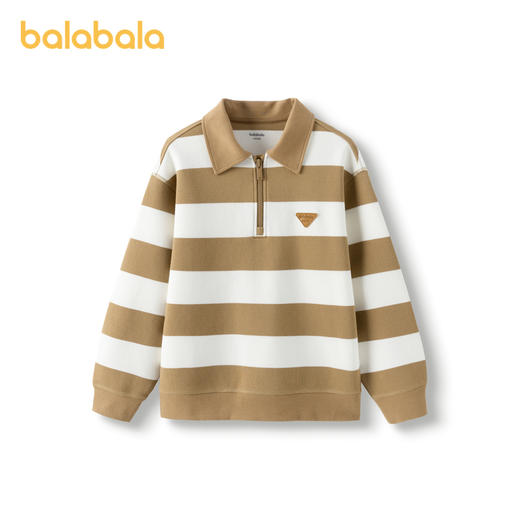 巴拉巴拉童装男童卫衣秋装女童长袖儿童上衣翻领半开襟宽松舒适潮 商品图4