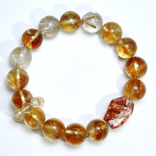 易祈吉祥黄塔晶手串金发晶饰品胶花水晶女款送礼 商品图5