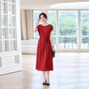 ASE2025夏季新款圆领设计光泽感桑蚕丝连衣裙时尚中长款高端轻奢裙子 商品缩略图0
