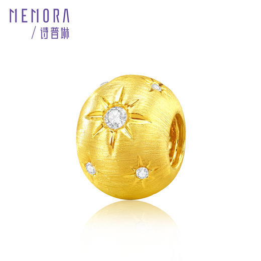 一款两戴18K金吊坠 四叶草路路通太阳金珠转运珠MEMORA诗普琳KP224601、KP224701（线上专供） 商品图8