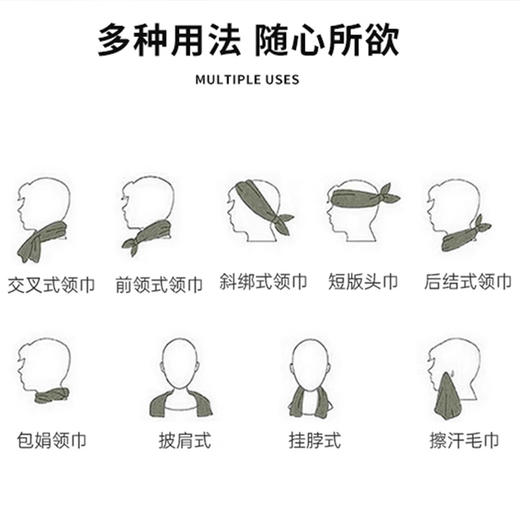 速干毛巾户外旅行吸水毛巾徒步吸汗冷感运动健身快干擦汗巾B011A 商品图2