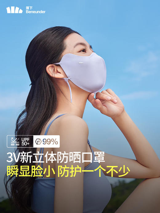 蕉下（beneunder）立体防晒口罩女冰丝防紫外线 商品图0