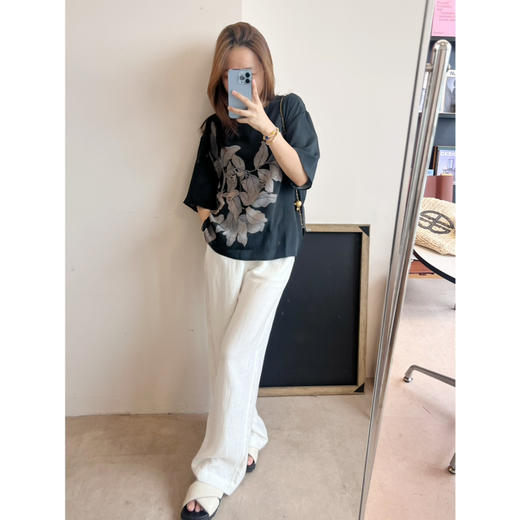 2507315    之禾 圆领五分袖上衣 商品图3