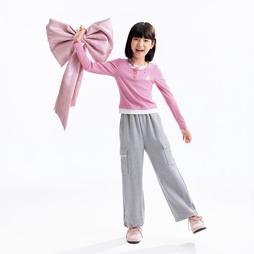 【实体店同款】女童长袖针织衫秋季新款安奈儿童装AG531438 商品图3