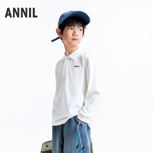 【实体店同款】男童翻领长袖针织衫秋季新款安奈儿童装AB531272 商品图1