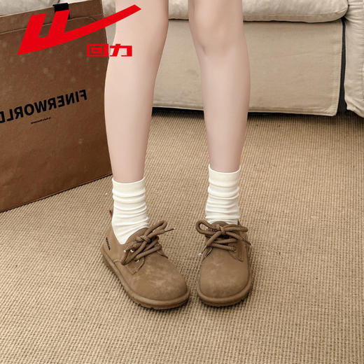 回力勃肯鞋女厚底2025新款春季女鞋博肯全包单鞋孕妇一脚蹬小皮鞋 WXP(WZ)-1649 商品图7