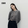 [商场同款]森马针织开衫女短款撞色圆领显瘦2025秋季新款羊毛上衣 商品缩略图0