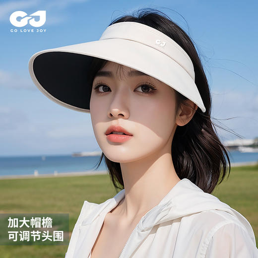夏季新款防晒帽黑胶遮阳防紫外线户外透气大帽檐空顶可折叠XMZ292 商品图0