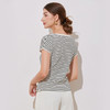 「自」全新升级【铂金会员109/天猫149/差价40】(91430)洛诗琳夏季新款设计感交叉收腰气质通勤条纹T恤上衣女 商品缩略图3