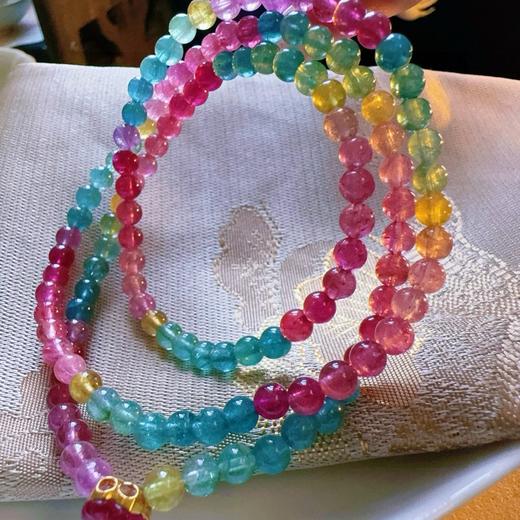 4.7mm多圈荧光碧玺手串 商品图6