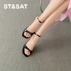 星期六时尚派对风方头露趾高跟凉鞋SSD2115377 商品缩略图2