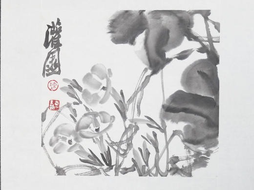 陈太一《牵牛花》国画原作33CM*33CM 手绘宣纸花鸟作品 商品图4