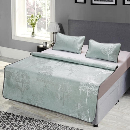 艾草双面冰丝席三件套  (180*200cm) 商品图0