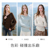 三彩2025秋季新款荡领T恤修身长袖上衣开叉套头优雅M 商品缩略图3