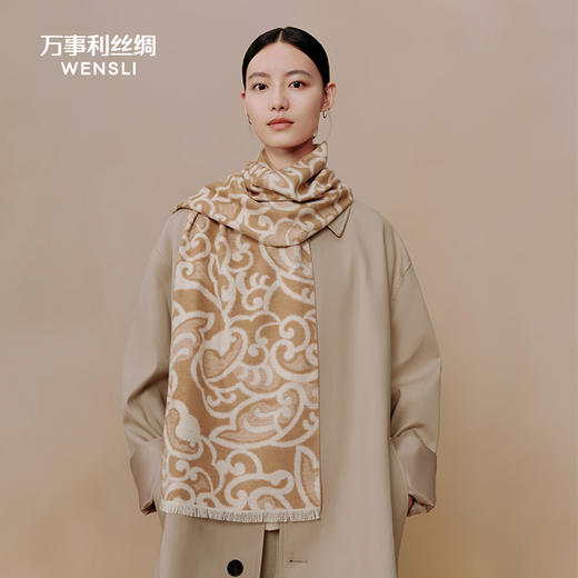 万事利”锦凡“真丝绒围巾 商品图0