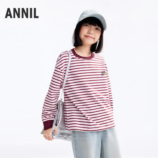 【实体店同款】男女童圆领长袖针织衫秋季新款安奈儿童装AM531274 商品图2