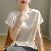奥伊米夏季新款女士洋气仿真丝顺滑缎面气质收腰显瘦T恤YTMA35 商品缩略图1