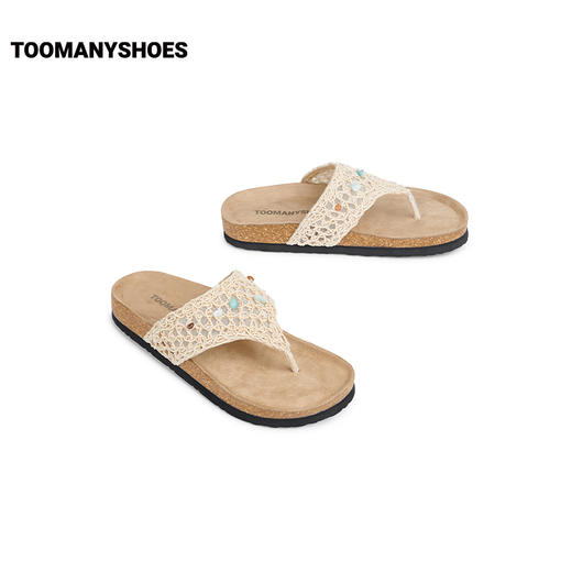Toomanyshoes拖鞋25新款糖果碎块厚底夹脚人字拖勃肯凉拖女夏外穿 商品图1
