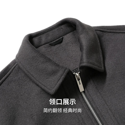 【含绵羊毛】圣得西男士毛呢夹克2025秋季新款保暖舒适翻领外套 商品图6