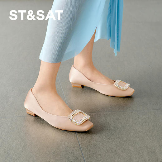 星期六优雅钻扣通勤百搭低跟单鞋SSD3111029 商品图7