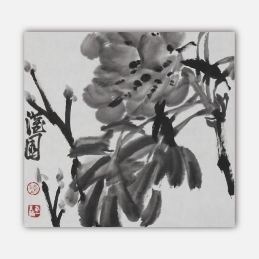 陈太一《牡丹花》国画原作33CM*33CM 手绘宣纸花鸟作品 商品图0