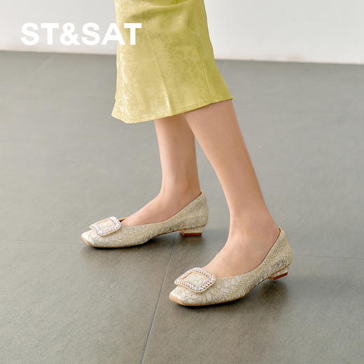 星期六优雅钻扣通勤百搭低跟单鞋SSD3111029 商品图5
