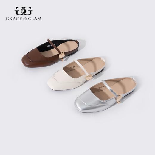 优选丨Grace&Glam 定制大牌法式轻奢包头浅口女半拖鞋 （脚宽脚厚拍大一码） 商品图2