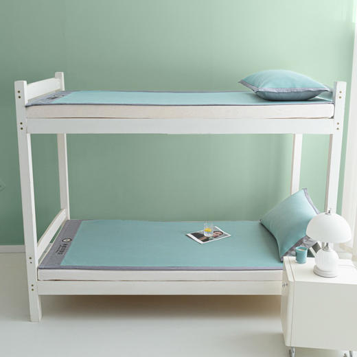 开学季 送枕套！冰感抗菌凉席宿舍冰丝席 凉感纤维与纳米冰丝黄金配比 凉爽触感 抑菌更健康 3D透气蜂窝层不闷热 商品图1