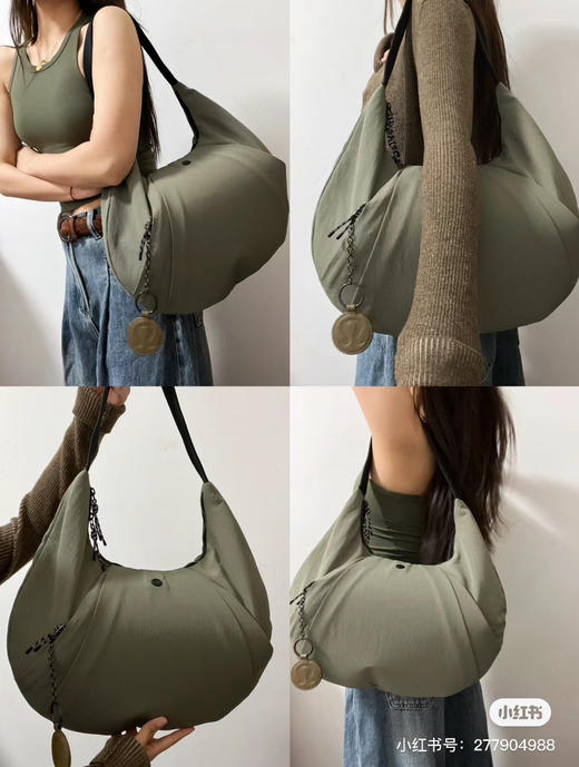 lu家Pleated系列10L单肩牛角包 商品图7