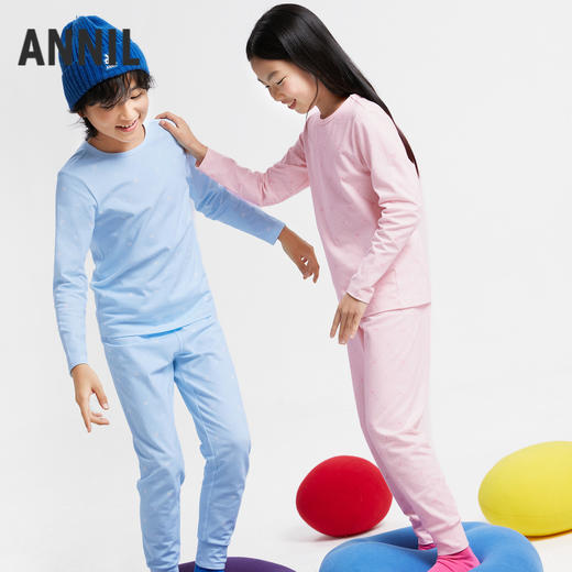 【7A级抗菌/棉秋衣裤】男女童秋衣裤套装秋季新款安奈儿童装JM537591 商品图2