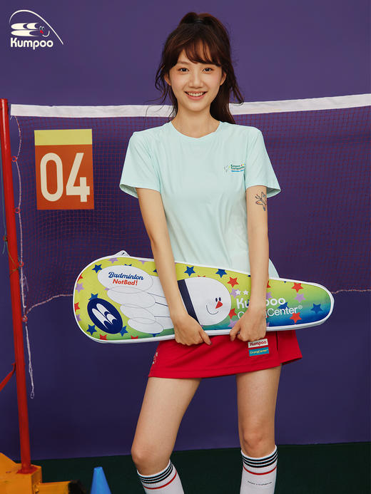CryingCenterxkumpoo薰风羽毛球联名 小标印花男女凉感速干短袖 商品图1