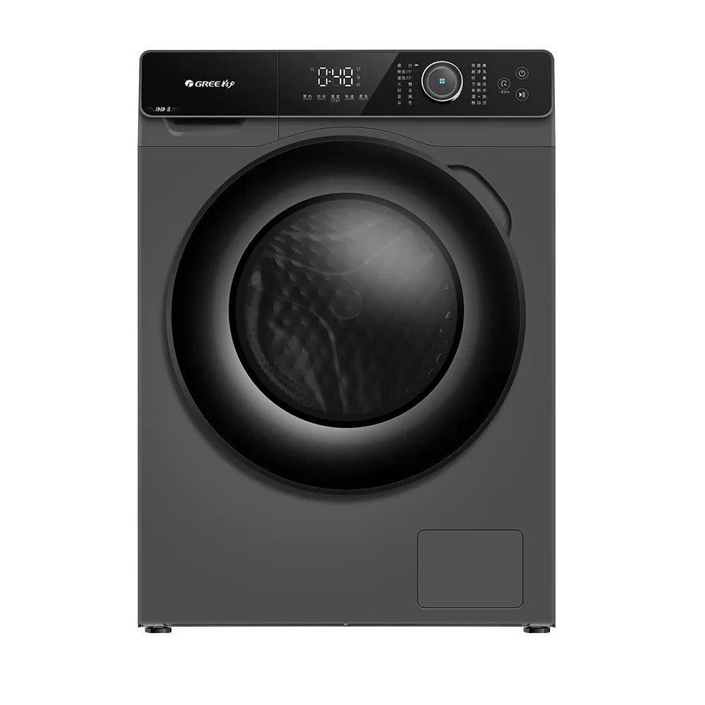 格力净静-Ⅱ滚筒洗衣机 10kg 健康净护 轻声静洗 XQG100-B1201Bi1 (墨云灰)