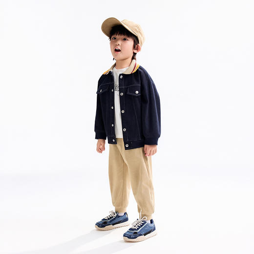 【实体店同款】男童翻领梭织外套秋季新款安奈儿童装XB535168 商品图3