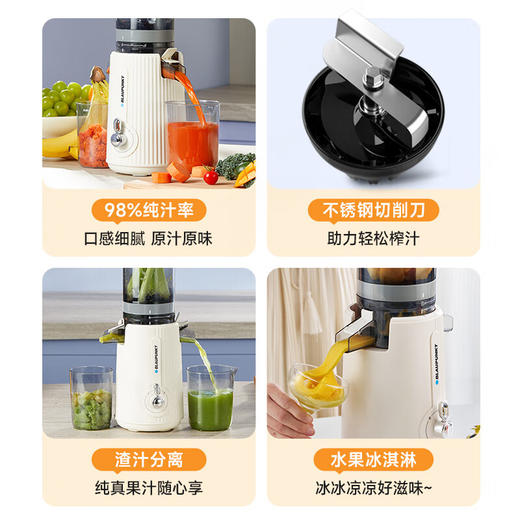 TY 蓝宝（BLAUPUNKT）德国蓝宝榨汁机 蓝宝白色BP-YJ01【鲜享5.0】 商品图4