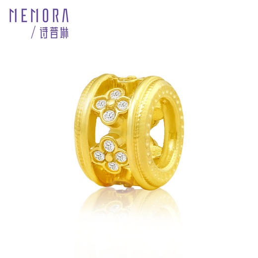 一款两戴18K金吊坠 四叶草路路通太阳金珠转运珠MEMORA诗普琳KP224601、KP224701（线上专供） 商品图7